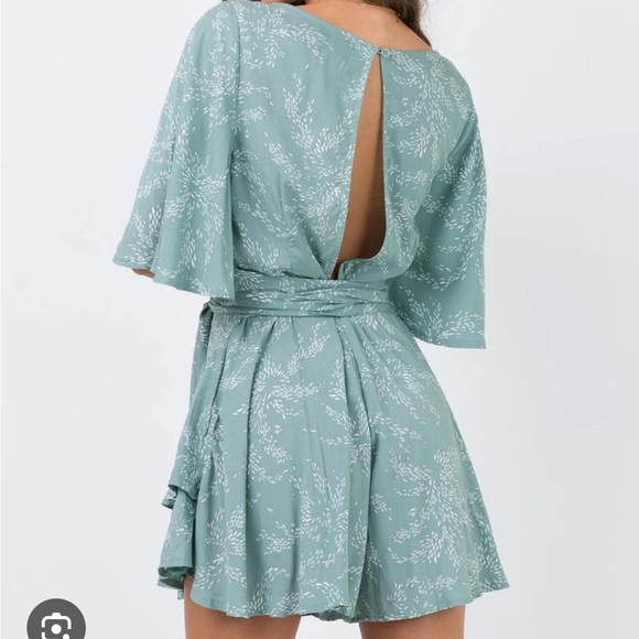 sage princes polly romper - Picture 3 of 4